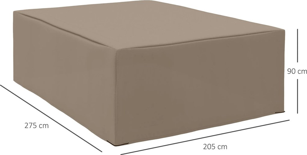 Outsunny Husă de protecție pentru mobilier de grădină, rezistentă la iarnă, impermeabilă, husă din Oxford 275 x 205 x 90 cm Bej | Aosom Romania