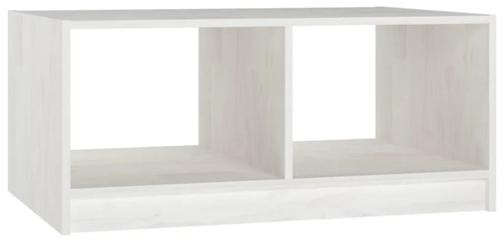 809907 vidaXL Măsuță de cafea, alb, 75x50x33,5 cm, lemn masiv de pin
