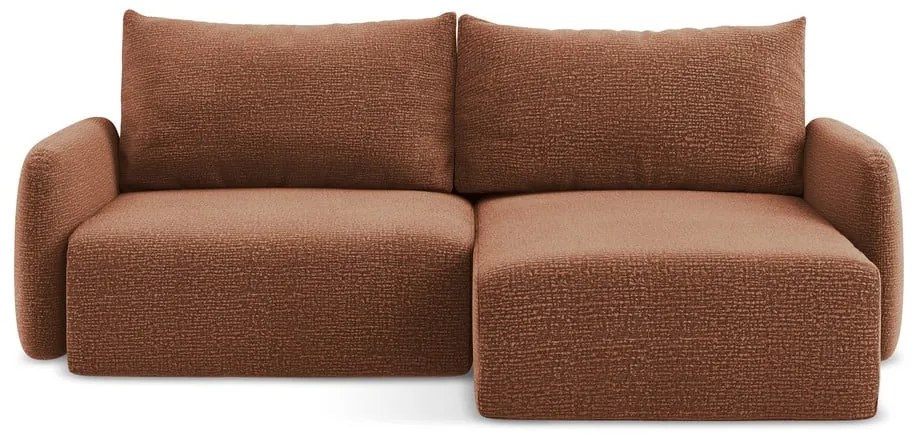 Colțar cărămiziu extensibil/cu spațiu de depozitare (cu colț pe partea dreaptă) Kalena – Makamii