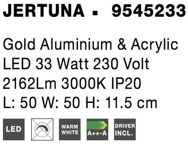 Lustra aplicata, Plafoniera LED design modern JERTUNA 50x50cm