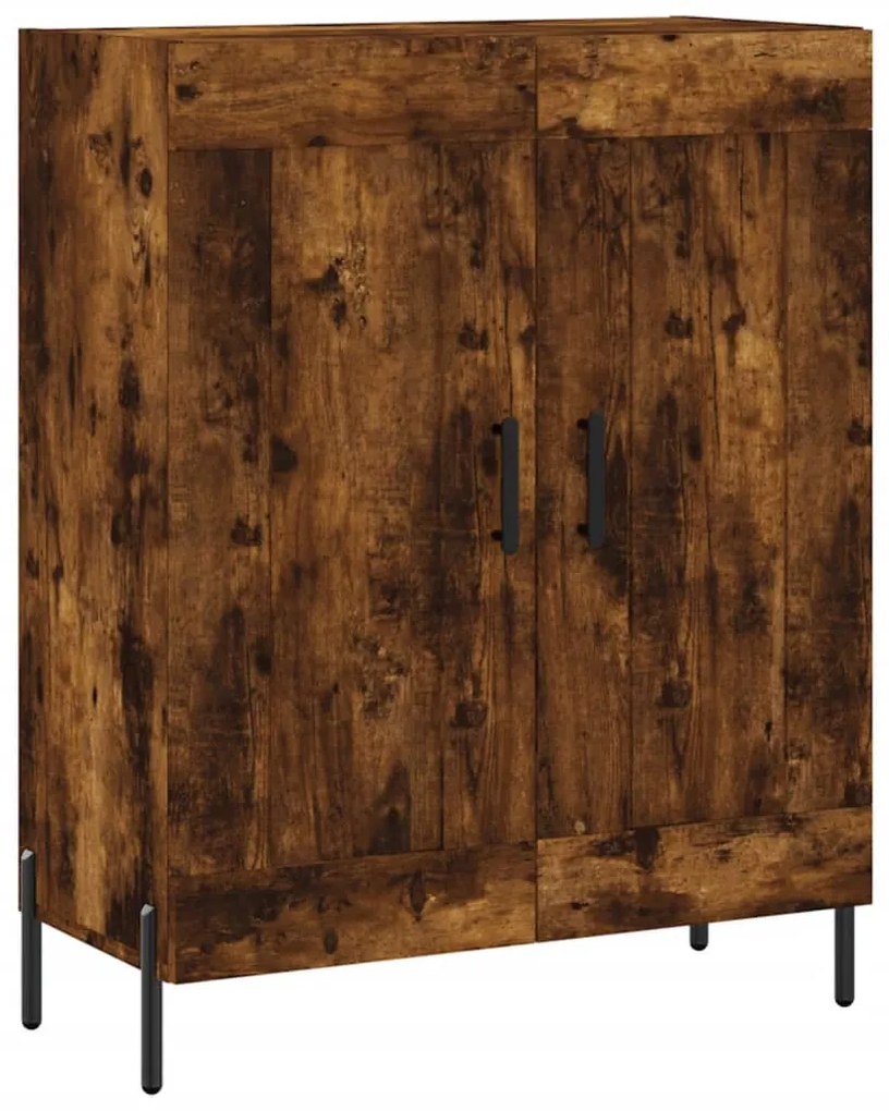 830209 vidaXL Servantă, stejar fumuriu, 69,5x34x90 cm, lemn compozit