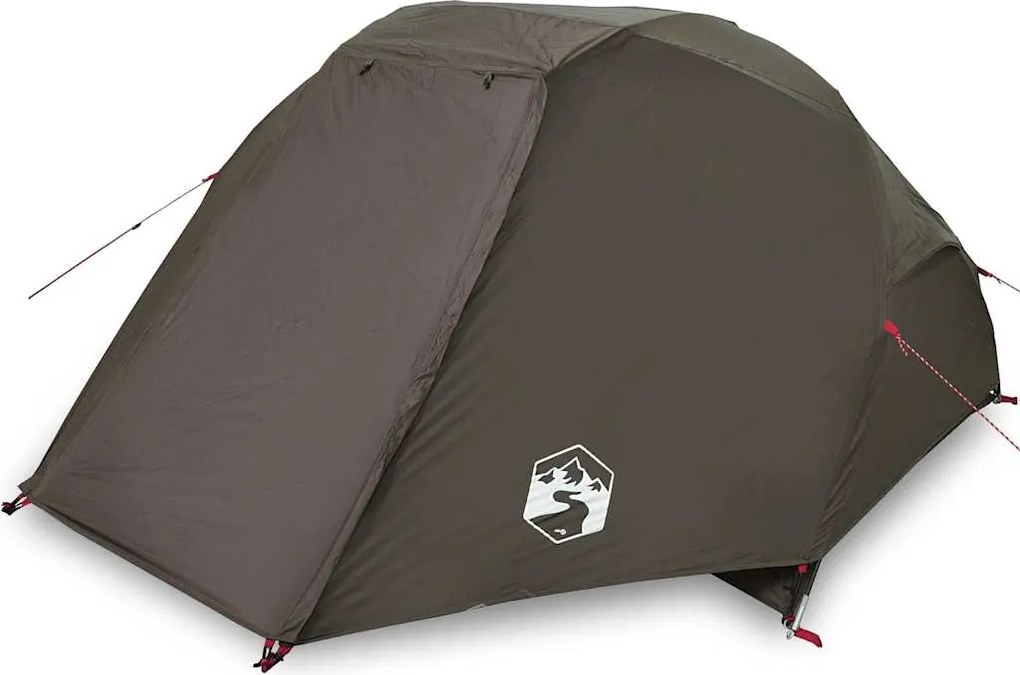 vidaXL Cort de pescuit pentru 5 persoane, maro, impermeabil