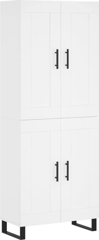 vidaXL Dulap înalt, alb, 69,5x34x180 cm, lemn compozit