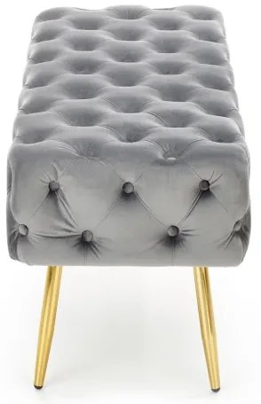 Bancă ATHENA 40x100 cm gri/auriu