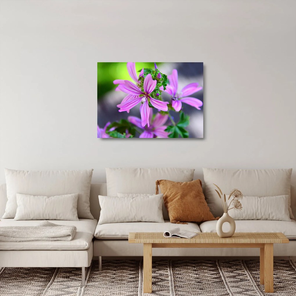 Tablou pe sticlă cu floarea detailat (70x50 cm)