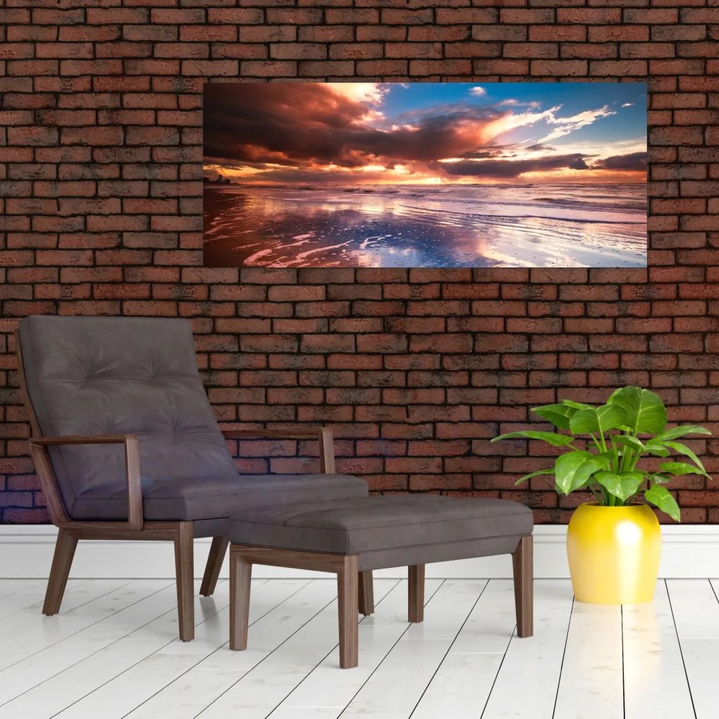 Tablou - Plaja de seară (120x50 cm)