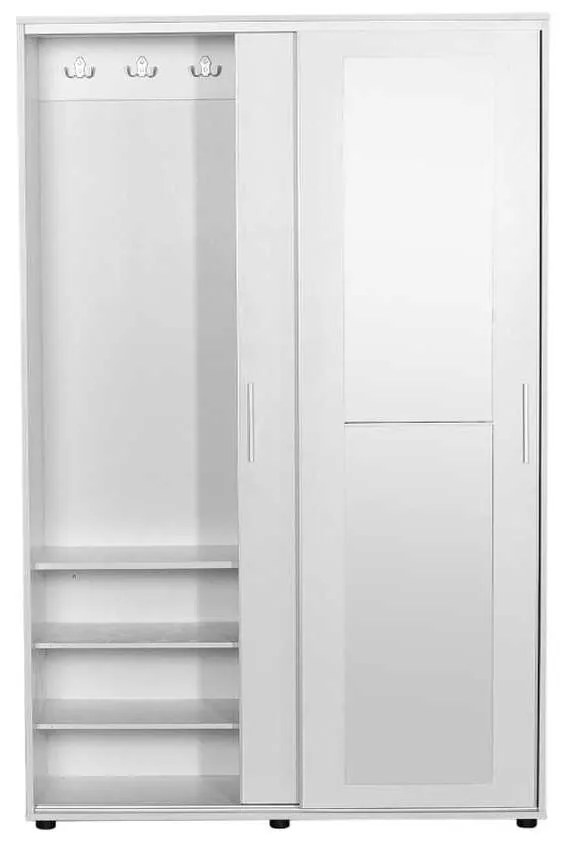 Dulap cu uși culisante Primrose (alb) (cu oglindă). 1109414