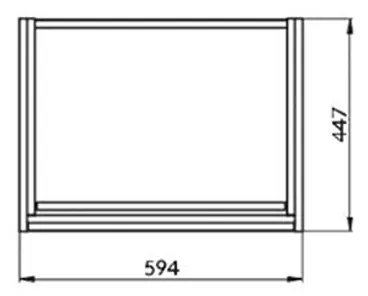 Mobilier suspendat Cersanit, Crea, cu doua sertare, 60 cm, alb