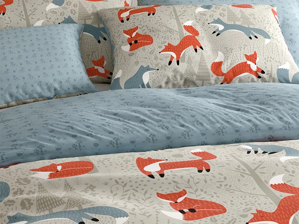 Lenjerie de pat din bumbac FOXIVA gri Dimensiunile lenjeriei: 70 x 90 cm | 140 x 200 cm