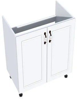 Corp inferior 60 cu 2 usi masca chiuveta Zebra MDF alb drept