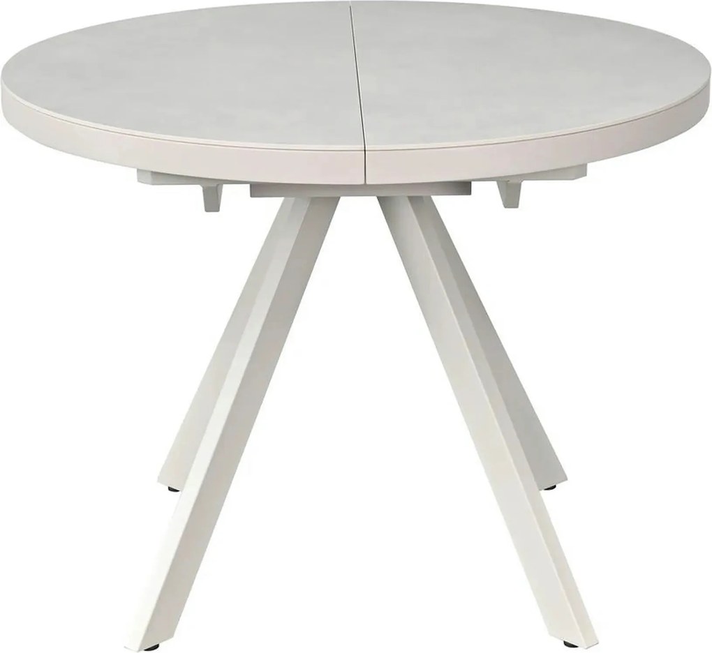 Masa extensibila LIBRA, grej cu efect de piatra travertin, ceramica/me