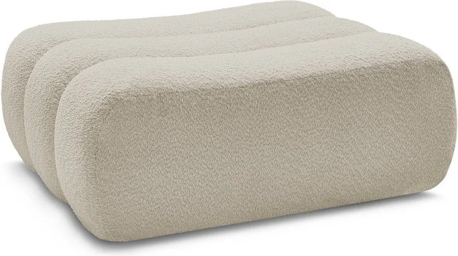 Taburet bej cu tapițerie din țesătură bouclé Azra – Bobochic Paris