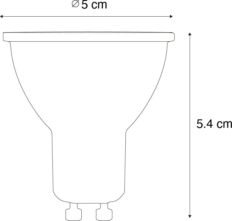 Set de becuri LED inteligente GU10 reglabile 4.7W 400 lm 2700K-6500K inclusiv Hub inteligent Zigbee