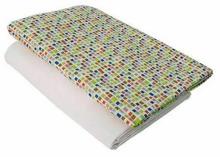 KidsDecor - Set cearceafuri "Mozaic" patut bebelus 60x85 cm, cu elastic din bumbac