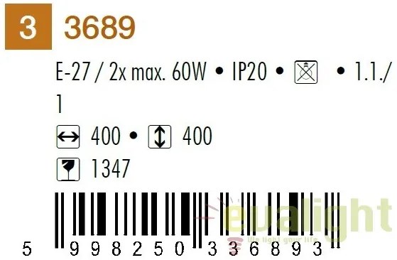 Aplica de perete, Nedda 3689 RX
