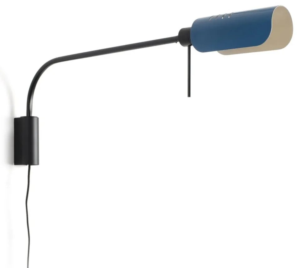 Aplica metal stil retro abajur ajustabil MARTINICA XL negru, blue