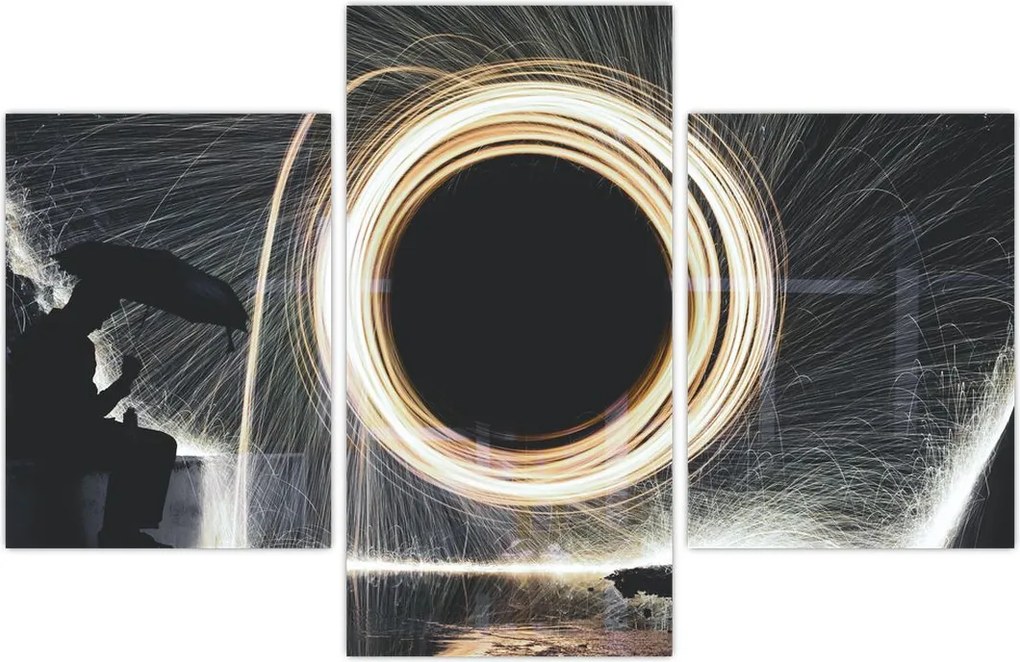 Tablou - Show de lumini în ploaie (90x60 cm)