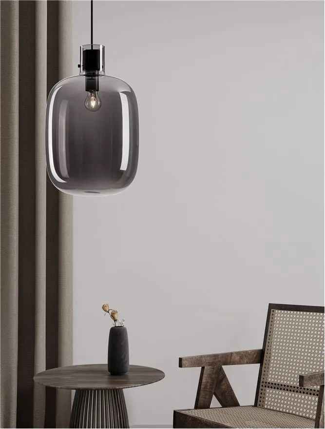 Lustra, Pendul design modern CINZIA fumuriu, 30cm