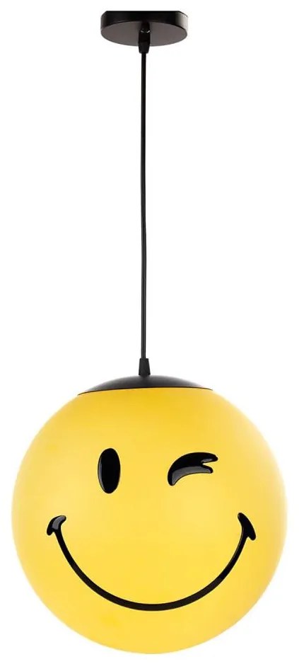 ONLI - lustră pentru copii SMILEY, pe cablu, 1xE27/15W/230V, galbenă