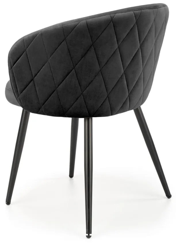 Scaun K430 velvet negru