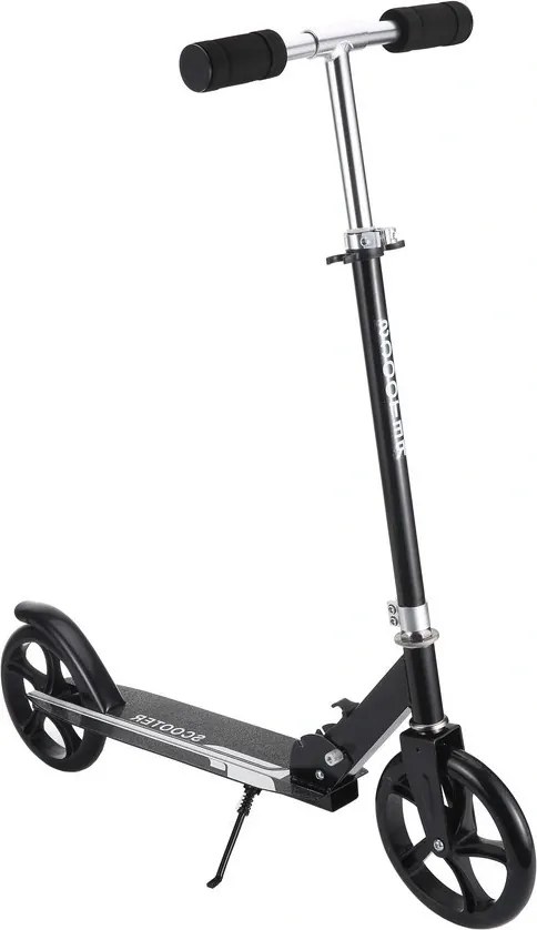 Trotineta copii si adolescenti NOVOKIDS™ Fusion EVO PRO, Maxim 100 kg, Functie Super Brake, Maner reglabil pe inaltime, Diametru roata 200 mm, Negru