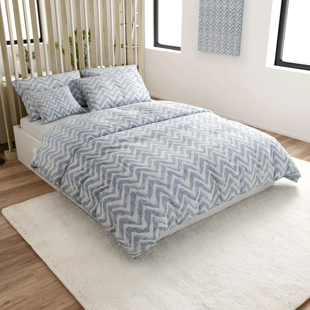 Lenjerie de pat din bumbac Renforcé VLNKY albastru Dimensiune lenjerie de pat: 70 x 90 cm | 140 x 200 cm