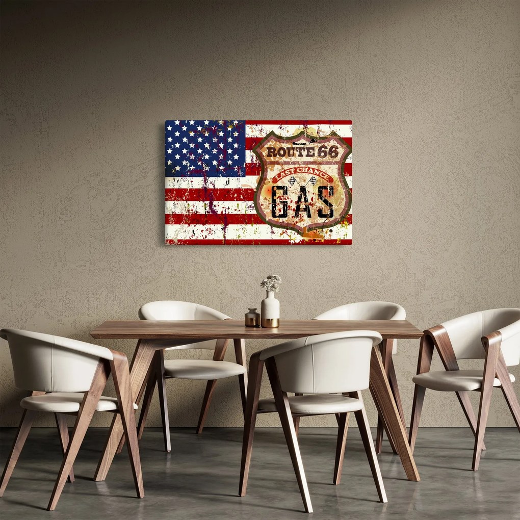 Tablou - Vintage steag (90x60 cm)