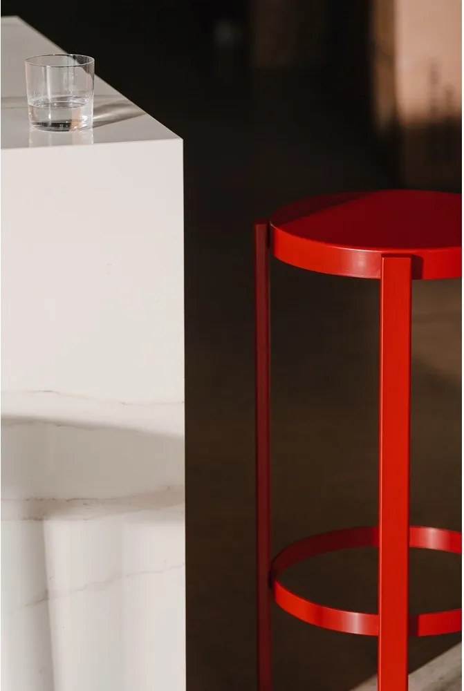 Scaun de bar galben din oțel (înălțime șezut 75 cm) Doon – noo.ma