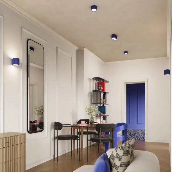 Sollux SL.1812 - Lampă spot AURA 1xGX53/10W/230V 6 cm albastră