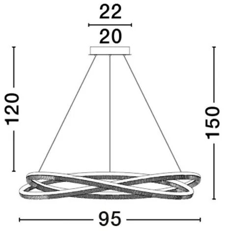 Lustra LED CCT moderna cu telecomanda OPEHLIA auriu