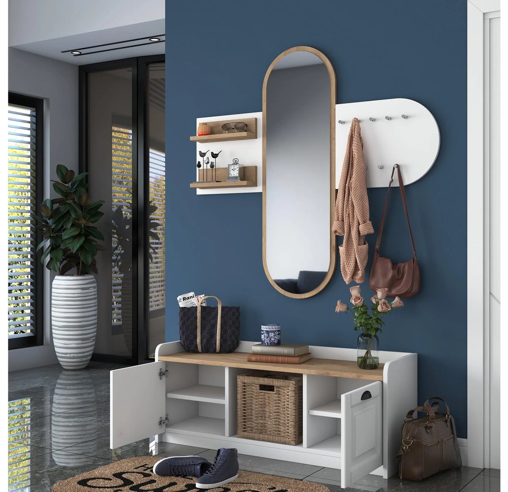 Mobilier Hol Vosiku 3 (alb + Nuc) . 1093953