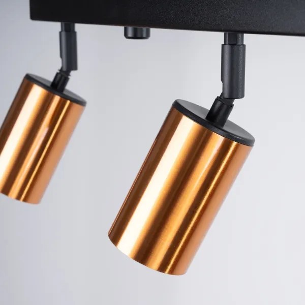 Spot Sollux SL.1379 WINX 4xGU10/10W/230V negru/cupru