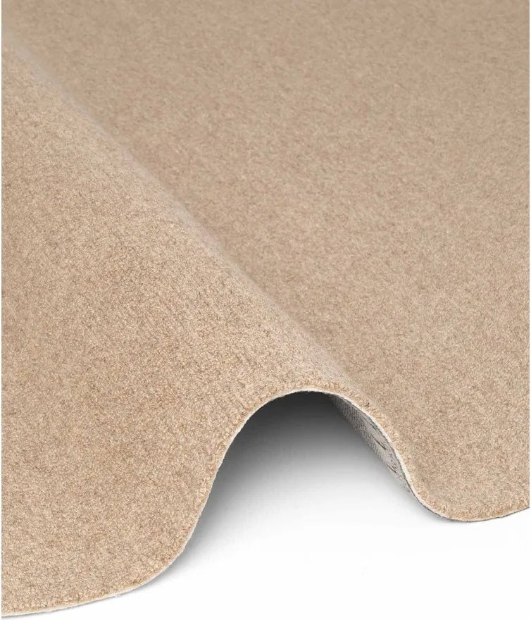 Covor în culoare naturală țesut manual rotund din lână ø 200 cm Puristic Knots – Elle Decoration