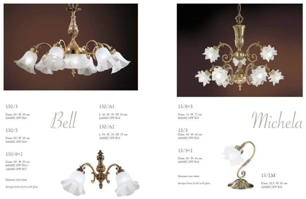 Candelabru 9 brate LUX design clasic realizat manual Michela
