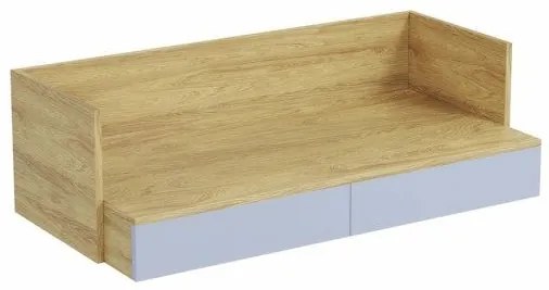 Birou modular Mobius S2 natur/albastru – H38