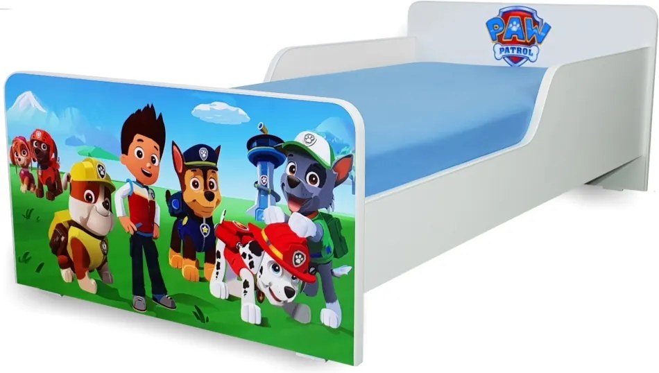 Pat copii  Paw Patrol 2-12 ani cu saltea cadou