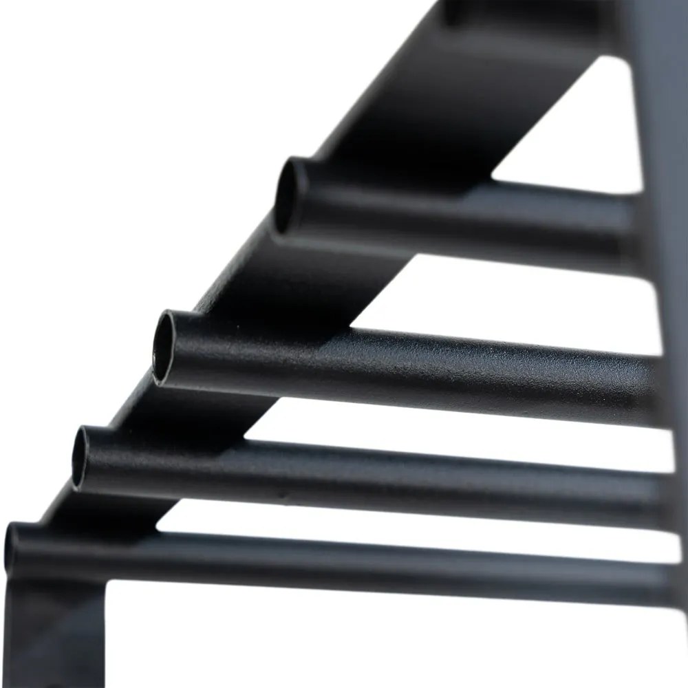 Cuier de perete negru cu raft din metal 100 cm Rex – Spinder Design