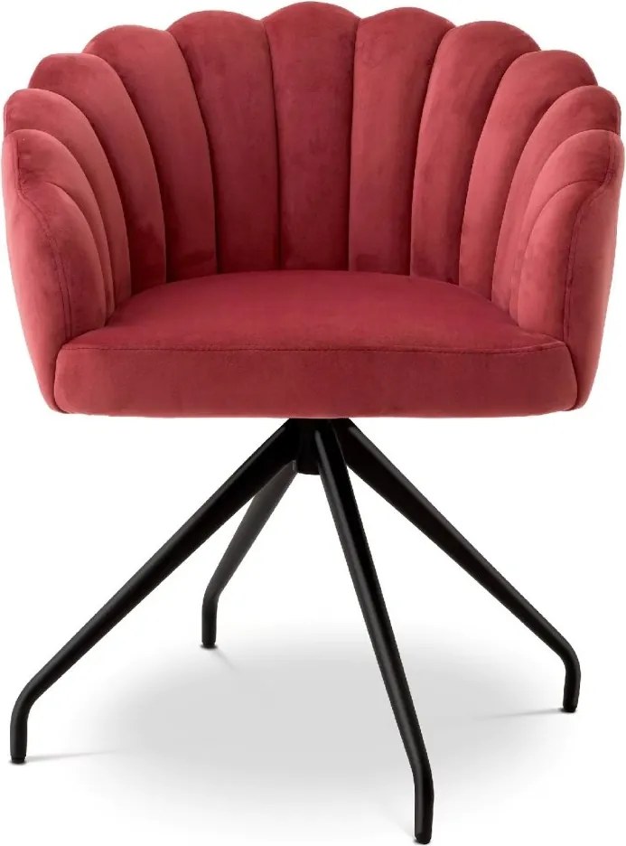 Scaun pivotant design elegant LUX Luzern, Savona faded red