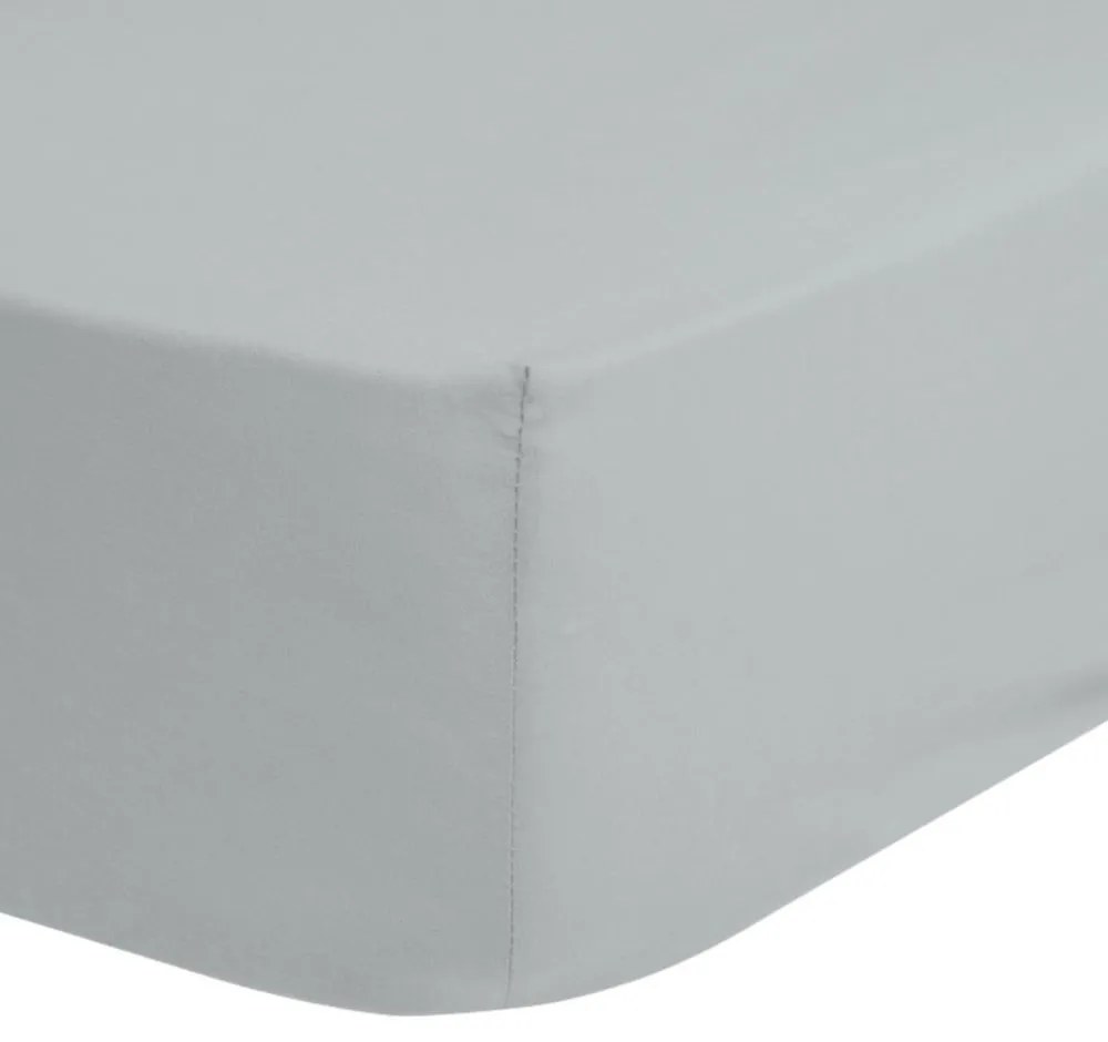 Cearșaf elastic din bumbac Good Morning, 90 x 200 cm, gri