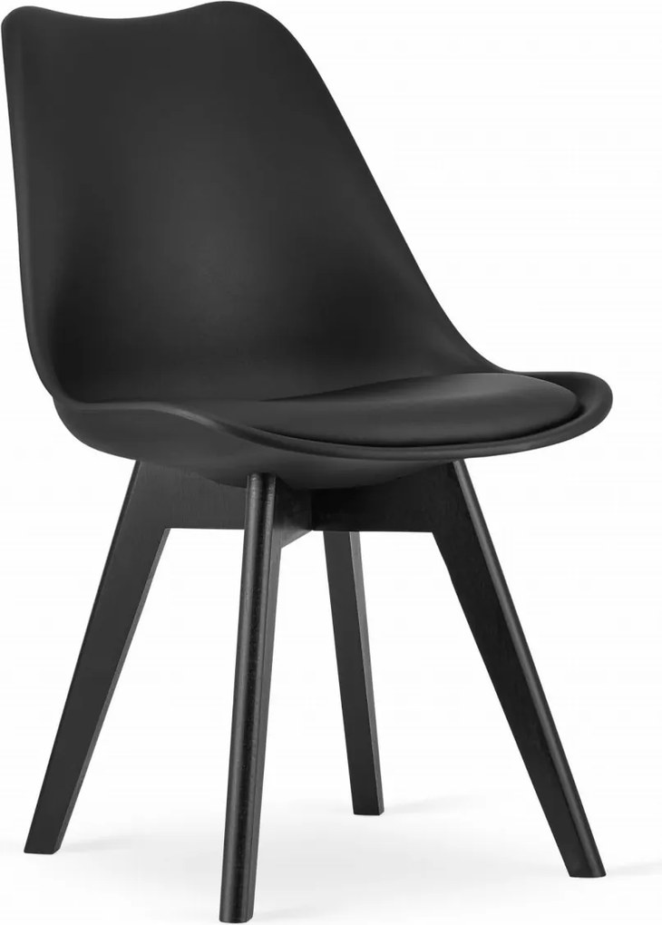 OFERTA Scaun negru BALI MARK cu picioare negre Calitatea a II-a