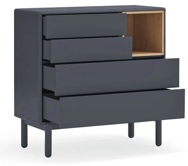 Comodă joasă de culoare gri închis 90x90 cm Corvo - Teulat