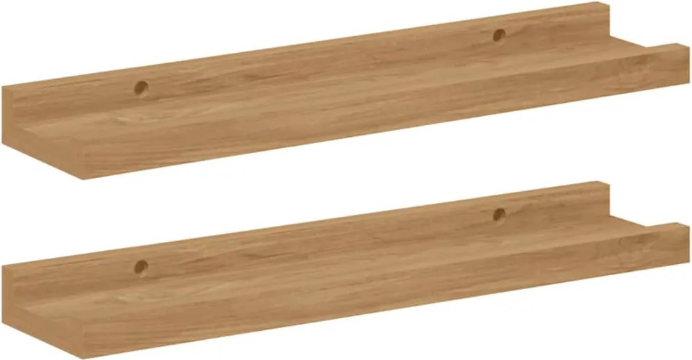 vidaXL Raft de perete cu raft 2 pcs Maro 40 x 9 x 3 cm Lemn compozit