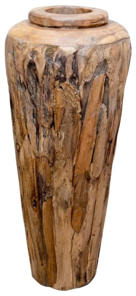 Vaza decorativa, 40 x 80 cm, lemn masiv de tec 40 x 80 cm