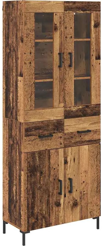 vidaXL Bufet cu sertar 2 pcs Lemn vechi Lemn compozit