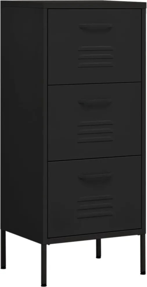 vidaXL Dulap de depozitare, negru, 42,5x35x101,5 cm, oțel