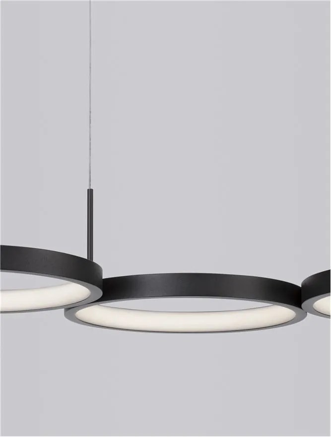 Lustra LED suspendata design modern MAGNUS R4 neagra