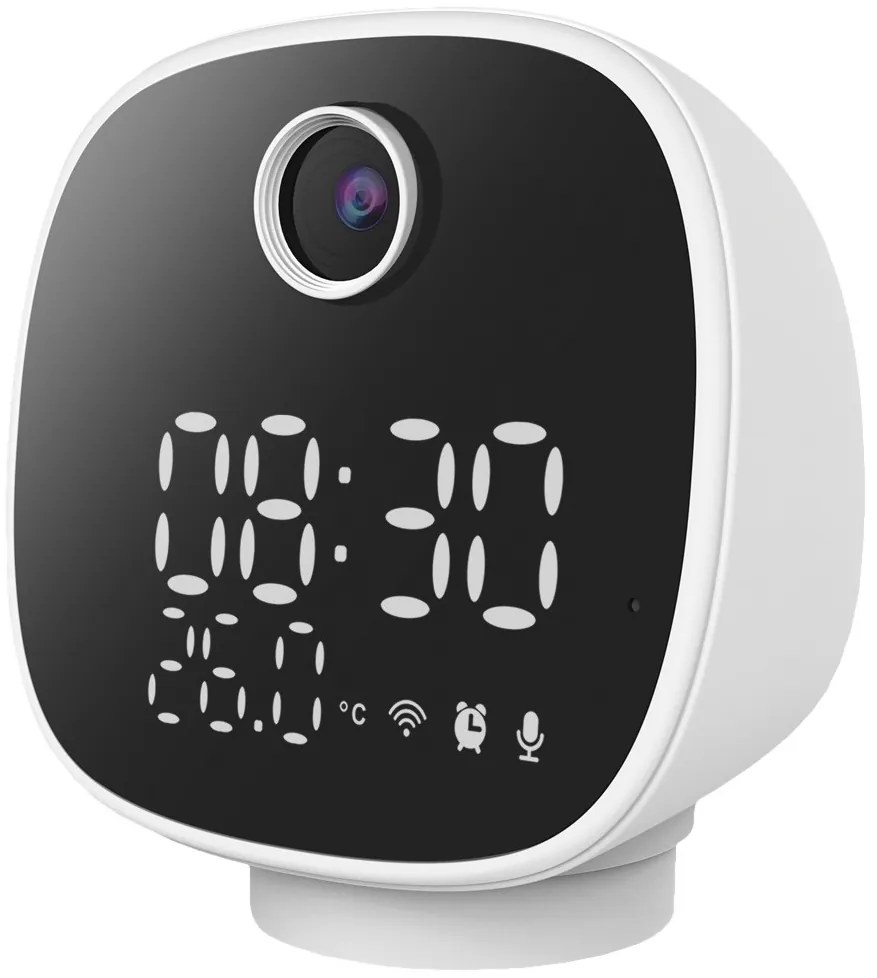 Cameră inteligentă cu termometru, ceas deșteptător și lumină LED Solight 1D81 1296p Wi-Fi Tuya IP65