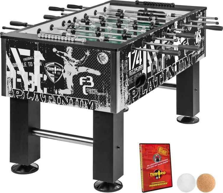 TUNIRO PRO Fotbal de masă 110 kg, negru și alb