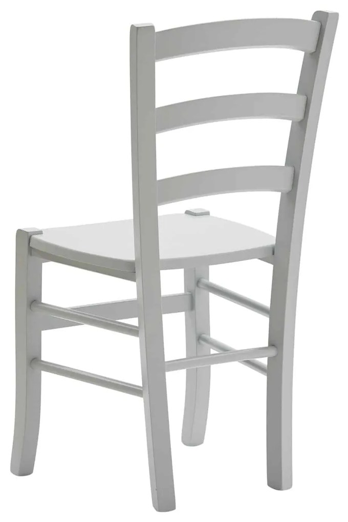 Scaun Verona, lemn fag, sezut lemn - ALB
