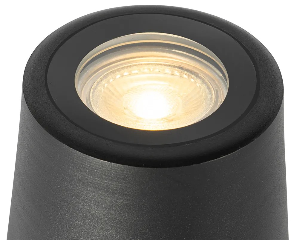 Spot modern de grădină negru rotund IP65 - Lennard